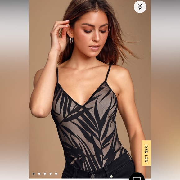 Lulus Black Mesh Bodysuit - Picture 2 of 3